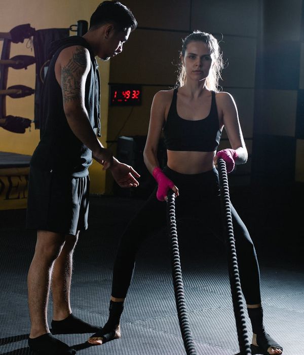 Person feeling serene and energetic after a workout session.
